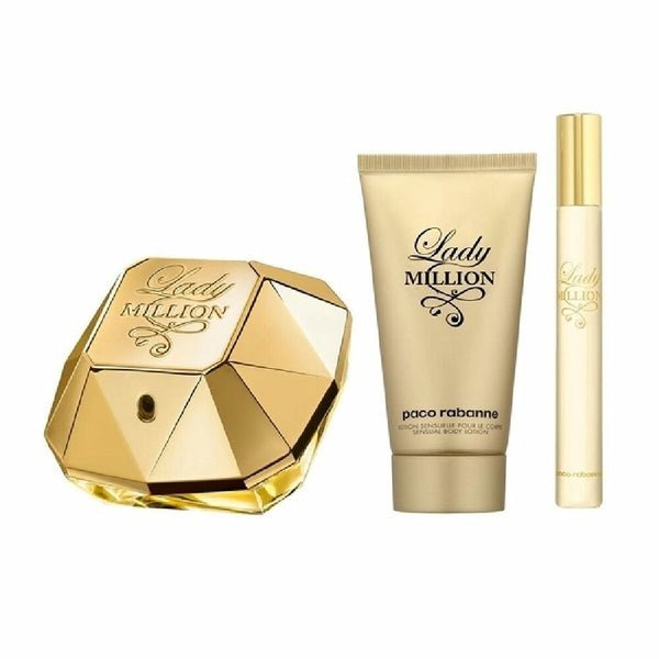 Set de Perfume Mujer Paco Rabanne Lady Million Fabulous (3 pcs)