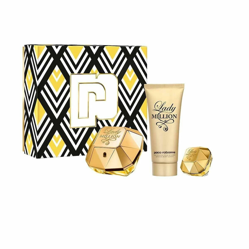 Set de Perfume Mujer Paco Rabanne EDP Lady Million 3 Piezas