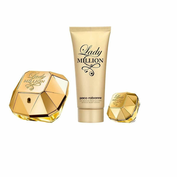 Set de Perfume Mujer Paco Rabanne EDP Lady Million 3 Piezas