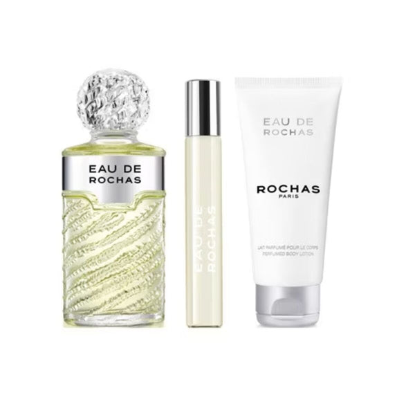 Set de Perfume Mujer Rochas Eau de Rochas 3 Piezas