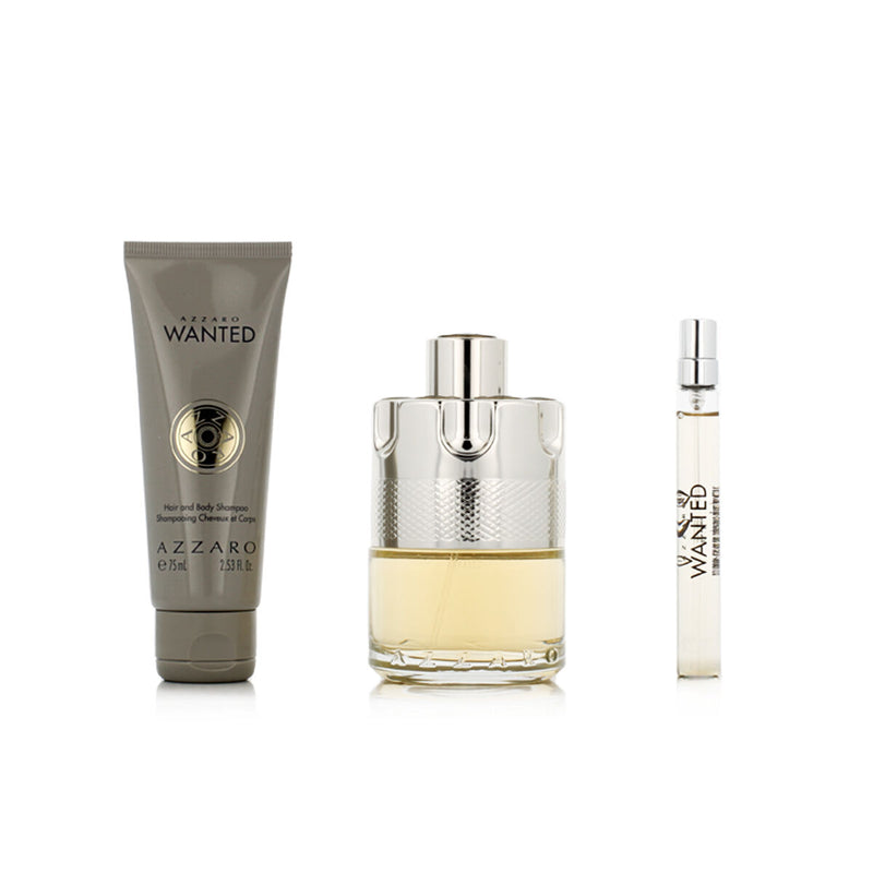 Set de Perfume Hombre Azzaro EDT Wanted 3 Piezas