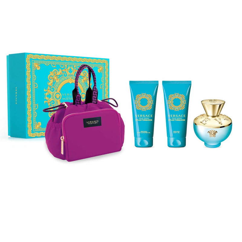 Set de Perfume Mujer Versace EDT Dylan Turquoise 4 Piezas