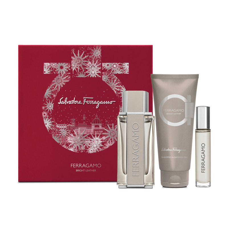 Set de Perfume Mujer Salvatore Ferragamo Bright Leather 3 Piezas