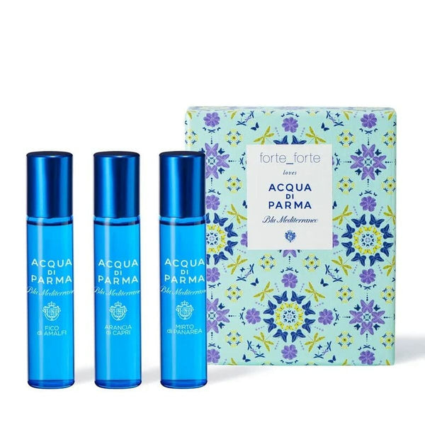 Set de Perfume Unisex Acqua Di Parma EDT Blu Mediterraneo 3 Piezas